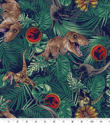 Jurassic Park Dinosaur Jungle Cotton Fabric