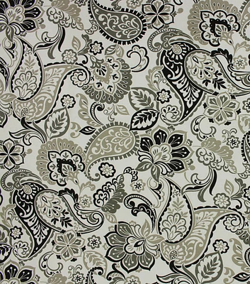 Richloom Filigree Midnight Paisley Cotton Canvas Fabric