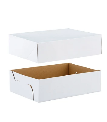 10" x 14" Corrugated Cardboard Cake Boxes With Lids 4ct by STIR