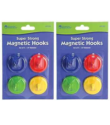 Learning Resources 1.5" Super Strong Magnetic Hooks 8ct