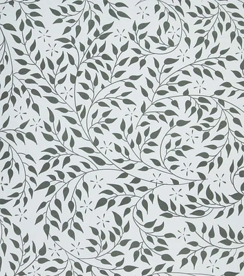 Leafy Vines on White Soft & Minky Fleece Fabric