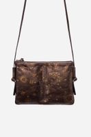 Women's Asteria Italian Leather Crossbody Bag by Johnny Was in Barolo