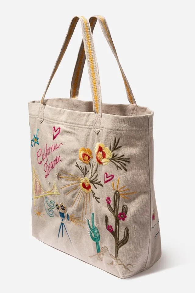 Wildflower Embroidered Tote | Paper Source