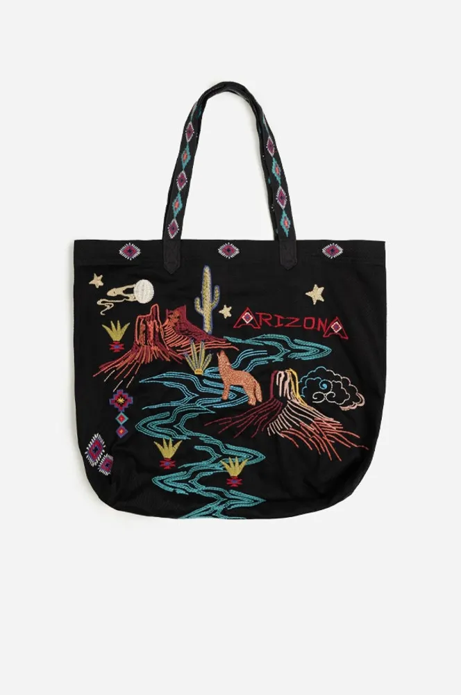 Johnny Was Aria Velvet Tote Bag