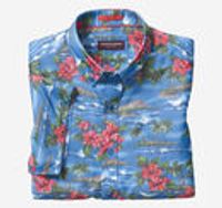 Silky Short-Sleeve Print Shirt