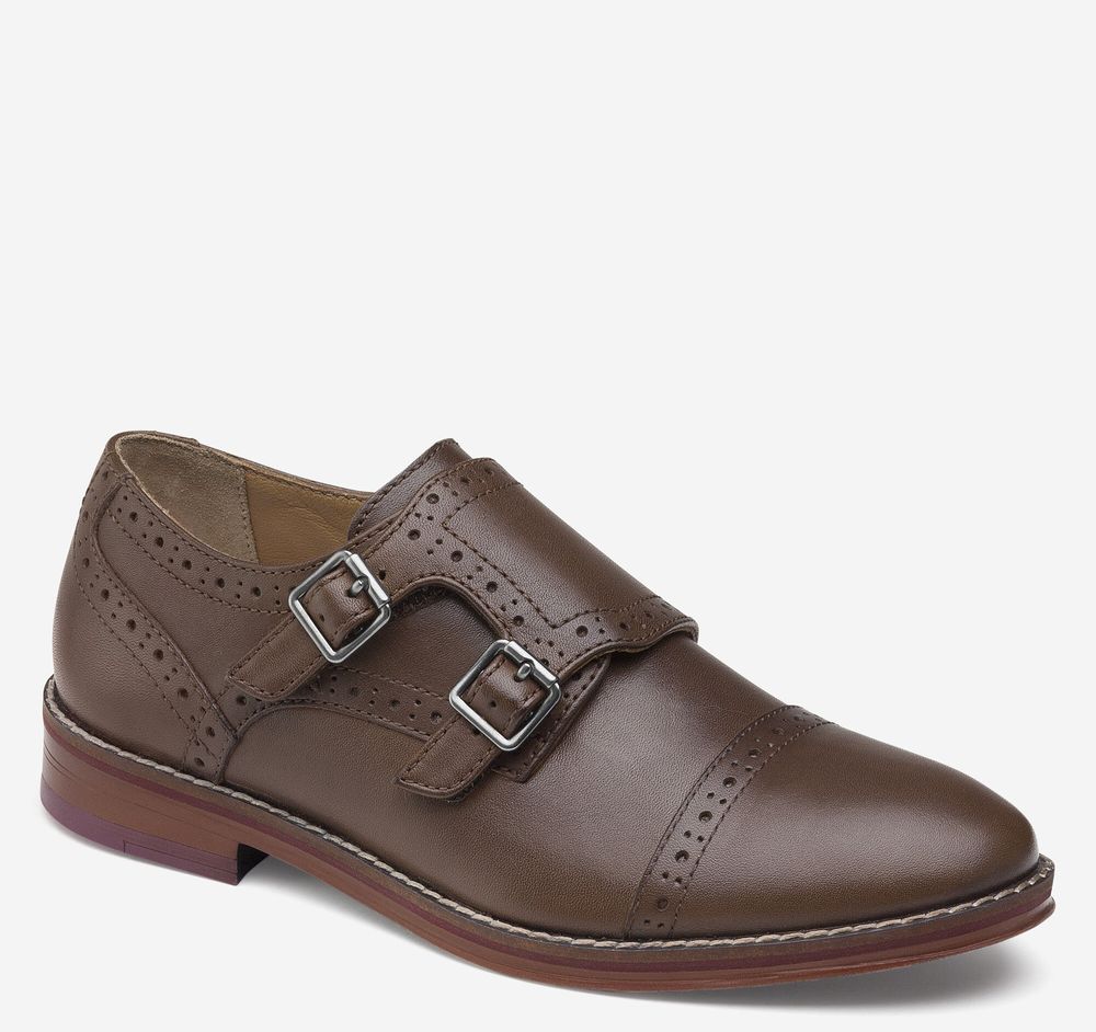 Big Kid Conard Double-Buckle Monk Strap