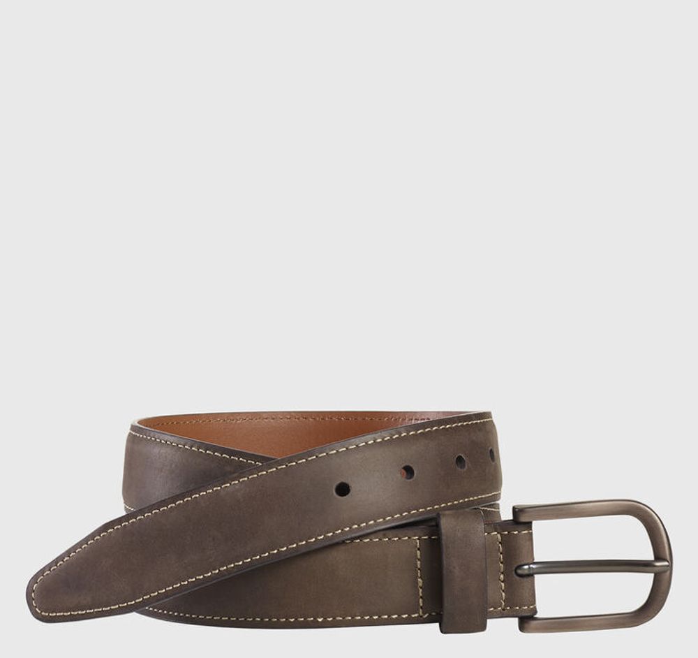 Johnston & Murphy Oiled Contrast Stitched Belt