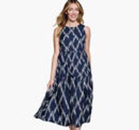 Ikat-Print Maxi Dress