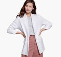 Ruched-Sleeve Knit Blazer