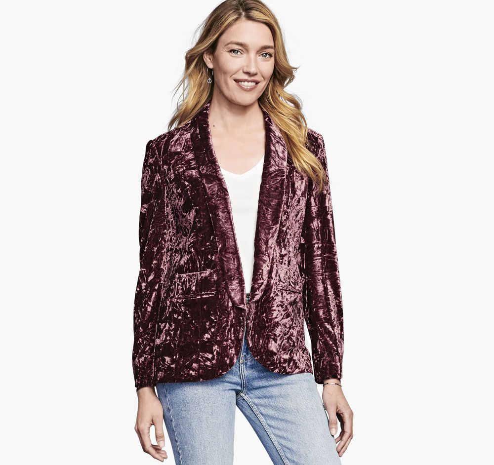 Crushed Velvet Blazer