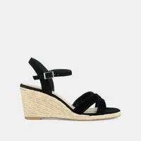 High-heeled espadrilles