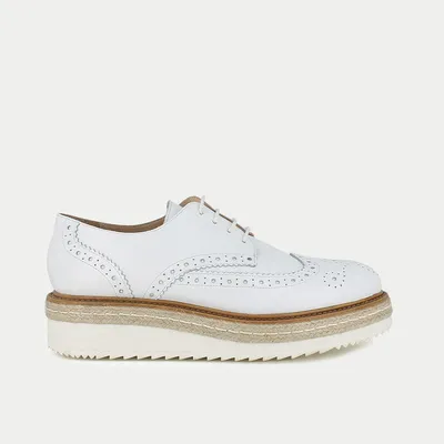 White leather derbies