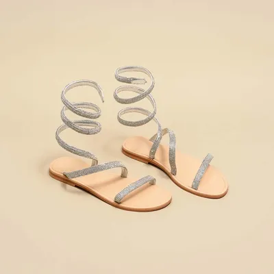 Twisted strap sandals