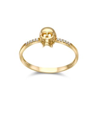 Anillo De Oro Amarillo 14K Con Zirconias