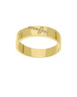 Anillo Oro Amarillo 14K Con Zirconias