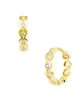 Arracadas de Oro Amarillo 14K con Zirconias