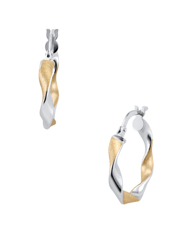 Arracadas Oro Amarillo 14K Con Zirconia-Bizzarro