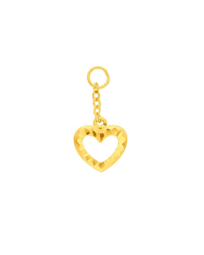 Charm colgante de corazón en oro