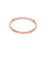 Churumbela de Oro Rosa 14K con 10Pts de Diamante