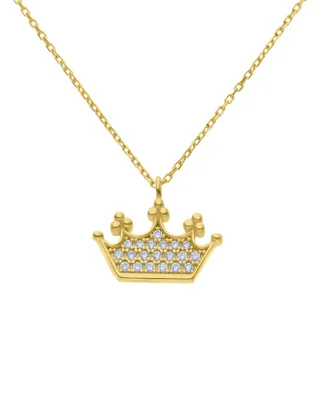 Dije De Oro Amarillo Con Cadena 14k Con Zirconias