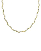 Gargantilla de Oro Amarillo Y Blanco 14k