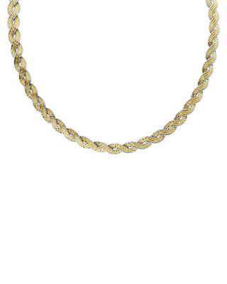 Gargantilla de Oro Amarillo Y Blanco 14k