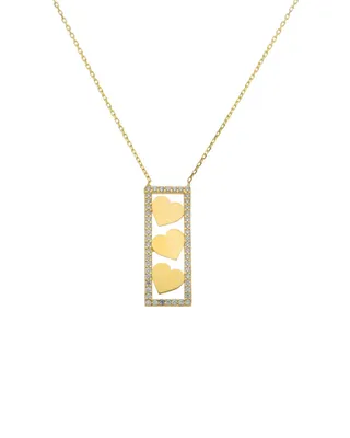 Gargantilla De Oro Amarillo 14K Con Zirconias