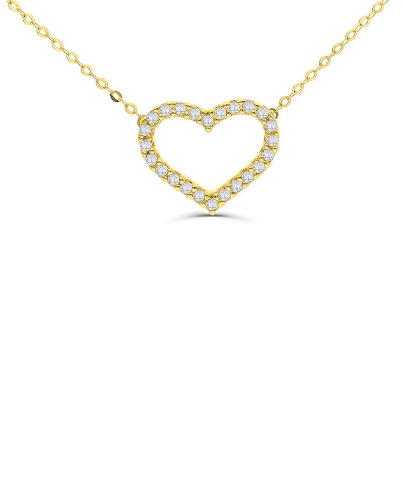 Collar de Oro con forma de Corazón Con Zirconias