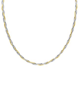 Gargantilla Oro Amarillo Y Blanco 14k