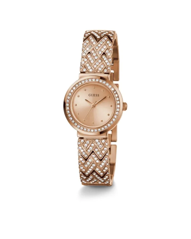 Reloj Guess de mujer Emblem color oro rosa – regencyecommerce