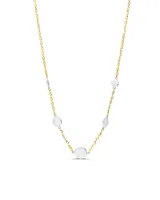 Gargantilla De Oro Amarillo Y Blanco 14K