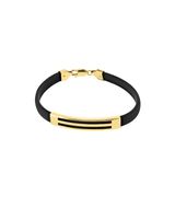 Pulsera de Caucho con Tubo de Oro 14K