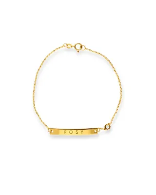 Pulsera Personalizable Oro 14K Con Zirconia