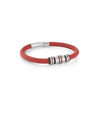 Pulsera De Acero En Color Rojo Para Caballero