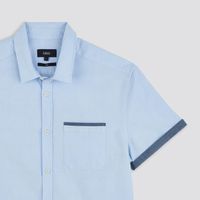 Chemise slim manches courtes coton