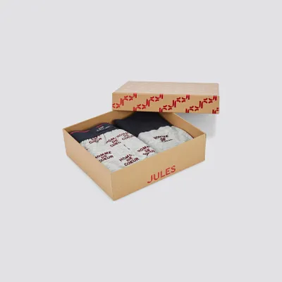 Coffret boxer et chaussettes homme de coeur