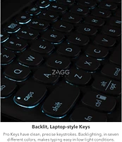 ZAGG Pro Keys Touch Keyboard case for iPad 12.9 Pro 4th, 5th & 6th gen - Charcoal