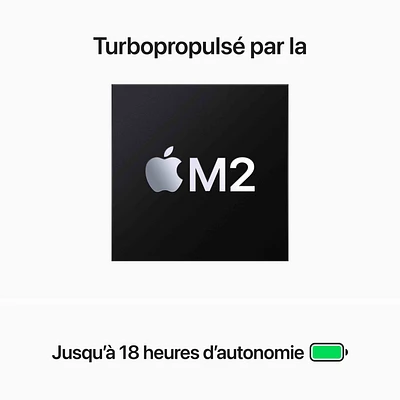 French (Canadian) - Apple 15-inch MacBook Air: Apple M2 chip with 8-core CPU and 10-core GPU, 256GB