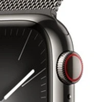 Apple Watch Series 9 Graphite Stainless Steel Case with Graphite Milanese Loop