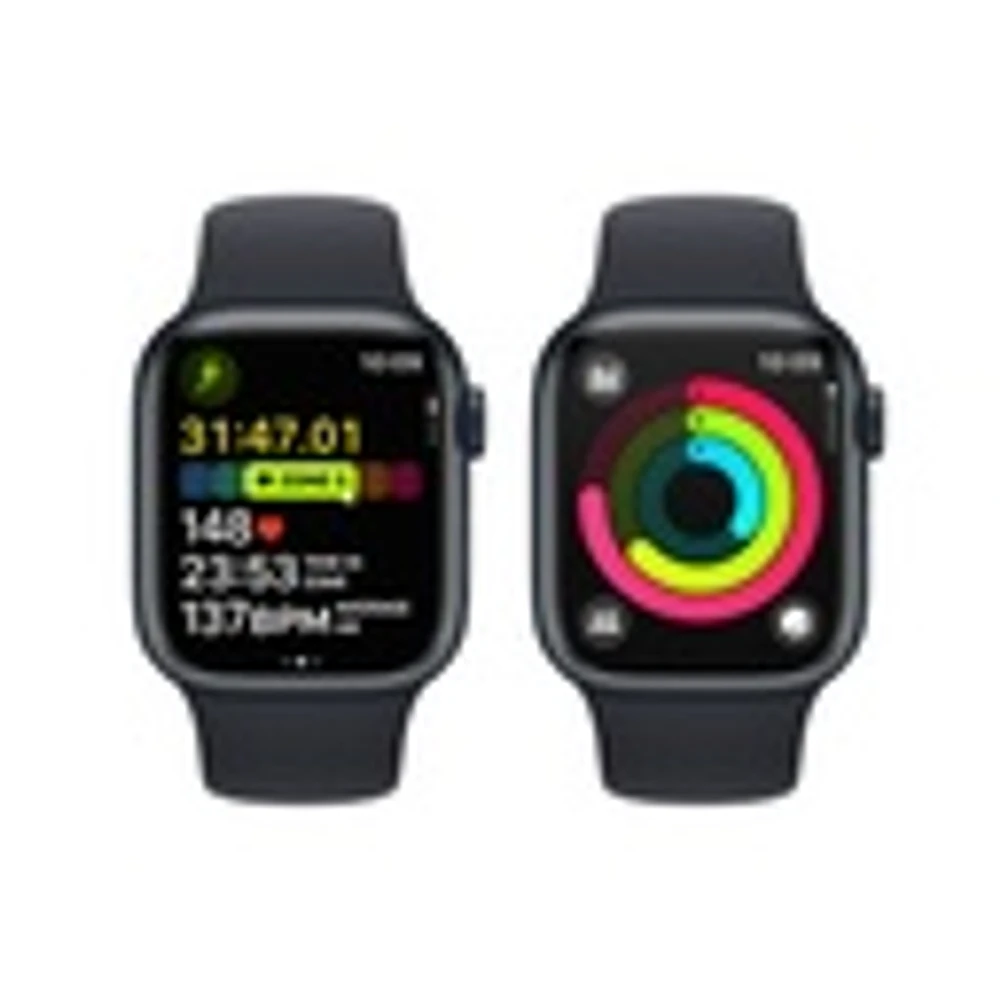 Apple Watch Series 9 Midnight Aluminium Case with Midnight Sport Band