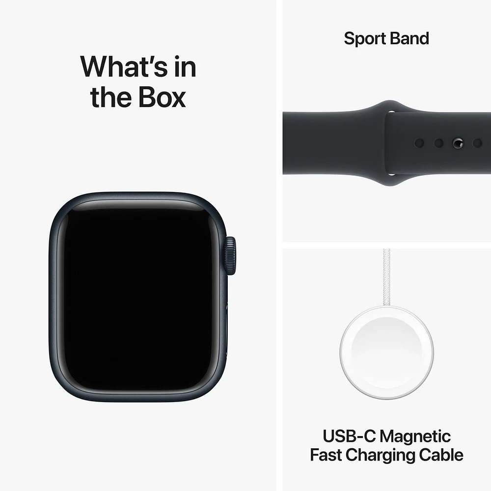 Apple Watch Series 9 Midnight Aluminium Case with Midnight Sport Band