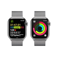 Apple Watch Series 9 Silver Stainless Steel Case with Silver Milanese Loop