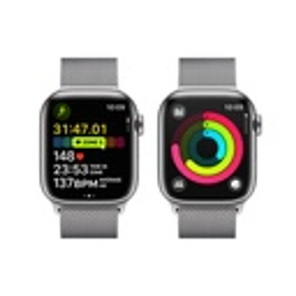 Apple Watch Series 9 Silver Stainless Steel Case with Silver Milanese Loop