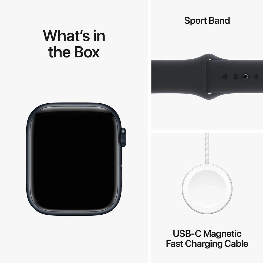 Apple Watch Series 9 Midnight Aluminium Case with Midnight Sport Band