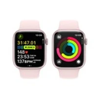 Apple Watch Series 9 Pink Aluminium Case with Light Pink Sport Band