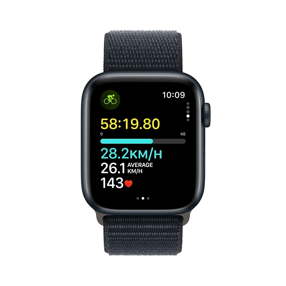 Apple Watch SE (2023) Midnight Aluminium Case with Sport Loop