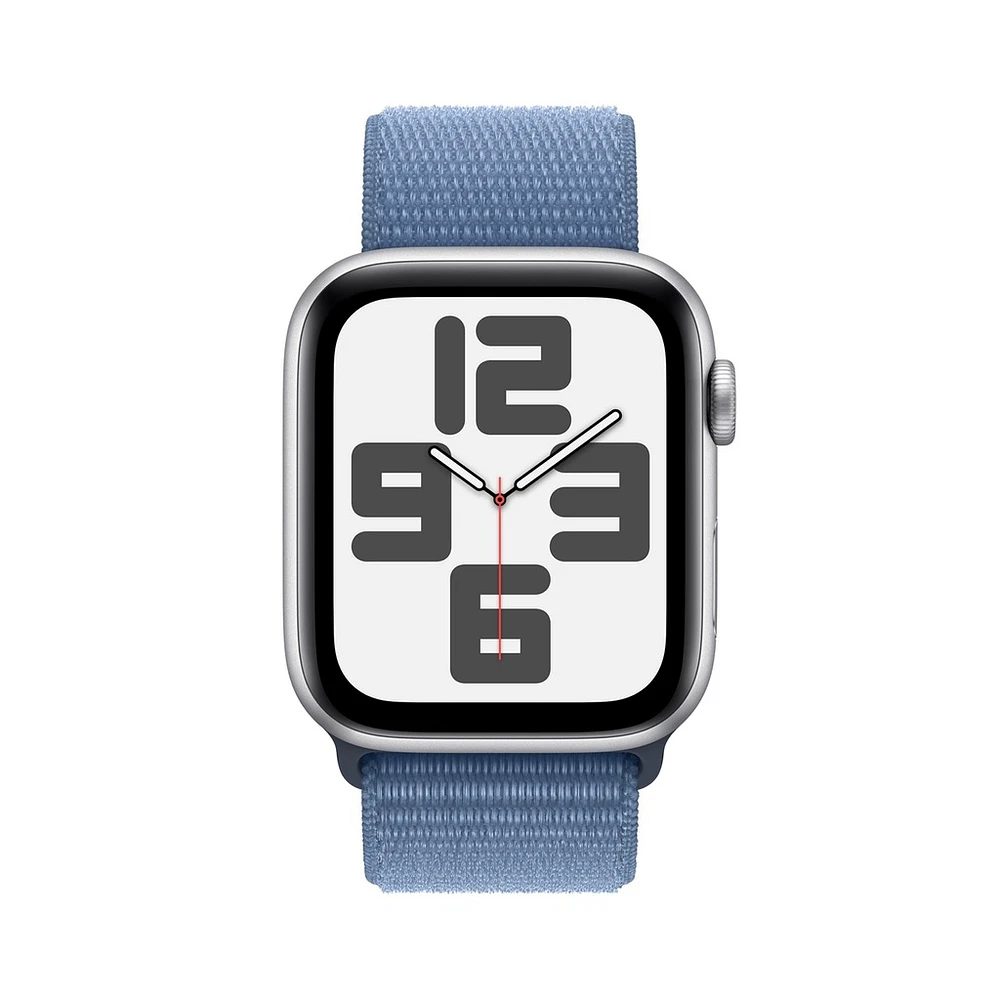 Apple Watch SE (2023) Silver Aluminium Case with Winter Blue Sport Loop