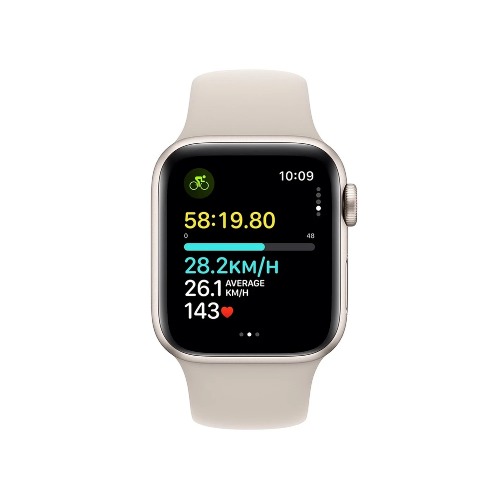 Apple Watch SE (2023) Starlight Aluminium Case with Sport Band