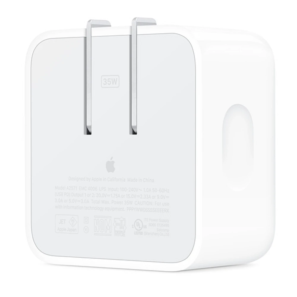 Apple 35W Dual USB-C Port Compact Power Adapter