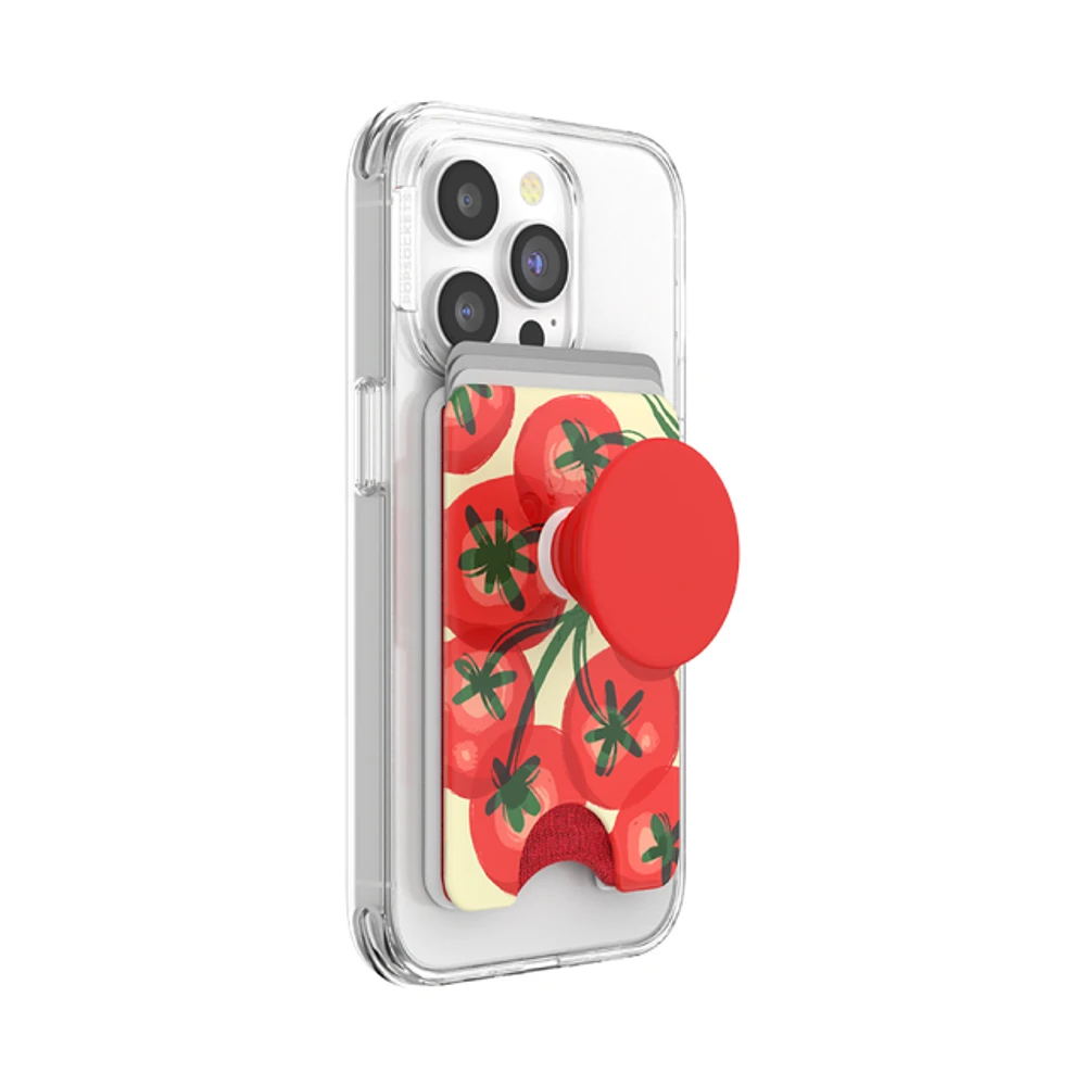 PopSockets PopWallet+ with MagSafe - Campari Tomato